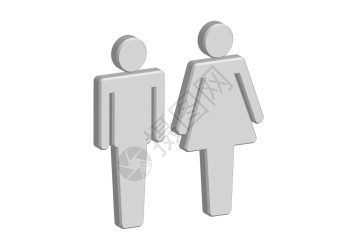 3D立体象形男子标志图厕所或洗手间图图片