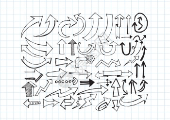 手画草图箭头收藏用于设计图片
