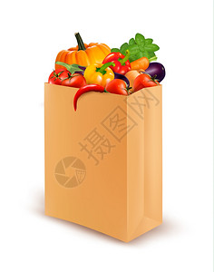 健康食品水果和蔬菜矢量插图图片