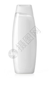 白洗发水瓶用有剪切路径的白色隔离在上图片