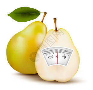有重量级的梨子饮食概念向量图片