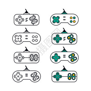 游戏控制台视频主题矢量艺术插图图片