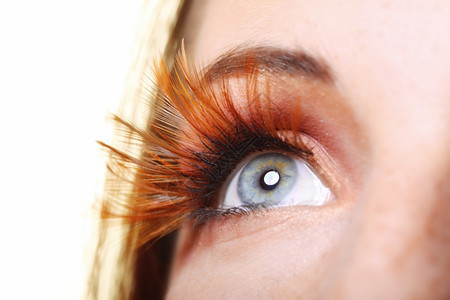 近视女眼神时尚的创意组成假长棕色眼睛秋天的鞭笞颜色图片