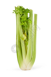 Celerery白底孤立的切菜片图片