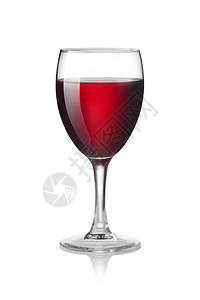 一杯红酒白底孤立的红酒图片