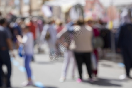 西班牙Mallorca的人群模糊街道人背景图片