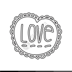Love文本图标插设计图片