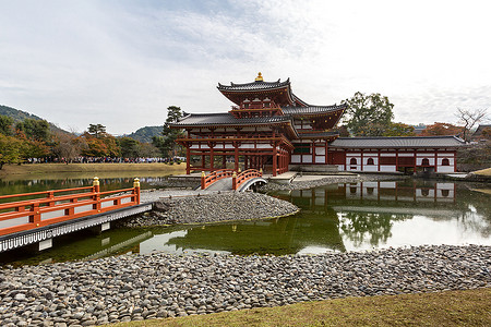 日本京都Uji镇Byodoin寺庙图片