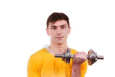 肌肉强健的男子举重体力建设孤独的白种人背景图片