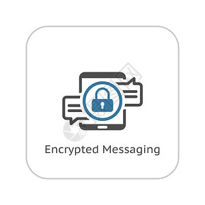 加密通信图标平面设计配有板的安保概念和带帕洛克的邮件孤立说明应用符号或UI元素图片