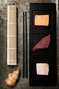 寿司分类素材将生鱼和以及本寿司的原料和成份分类背景