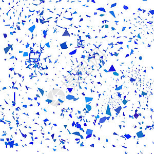 蓝色面板在白背景上隔离一组粒子蓝色面板图片