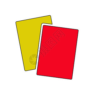 红黄卡图标插设计图片