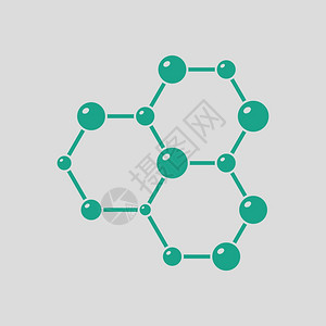 绿色背景原子结构图图片
