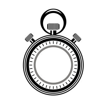 第二个时间点图标孤立于白色背景观察Logo第二个时间点图标孤立于它观察Logo图片