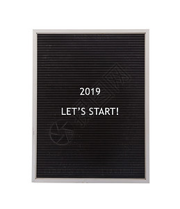 非常古老的黑菜单板新年2019背景图片