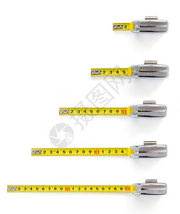 度量工具白色背景的磁带度量背景