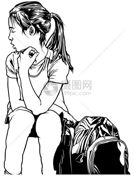 背包女中学生