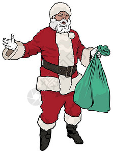 SantaClausHoldingSack圣诞老人持有垃圾图片