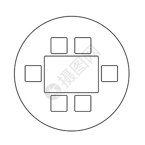 顶端视图dinning家具图标图片