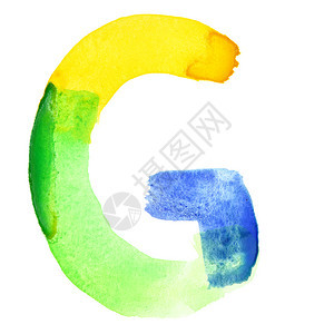 字母G维的水彩色字母表颜类似于巴西图片
