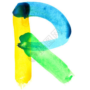 字母R维德水彩色字母表颜类似于巴西图片