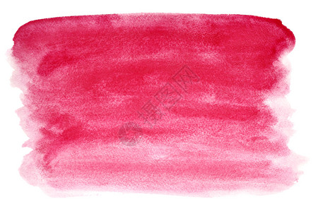 白色背景上孤立的红水彩画笔图片