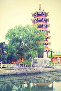 上海的塔反向风格形象图片