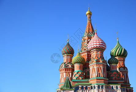 StBasil在俄罗斯莫科红广场的教堂向左复制空间图片