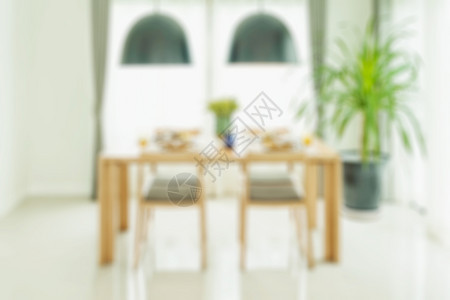 餐桌和椅模糊背景设置优雅图片