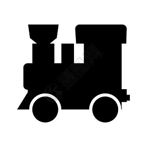 蒸汽机车火黑色图标图片