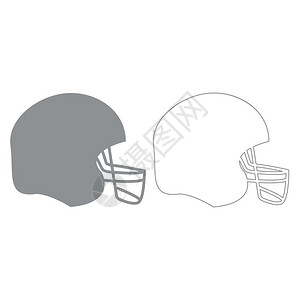 美国足球头盔灰色套件图标美国足球头盔灰色套件图标图片