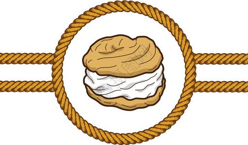 奶油糕点薄纱绳子矢量奶油糕点薄饼花边矢量的艺术图片