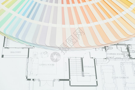 现代房屋建筑图画的颜色和材料样本图片