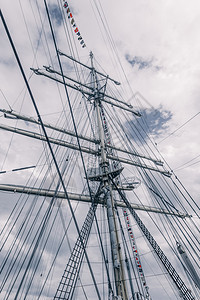 旧帆船旗高架舶护舰旗高架舶护舰旗和帆护旗和图片