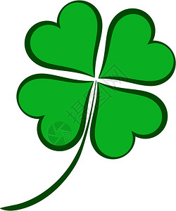 CloverFourLeafShamrock书法矢量艺术说明图片