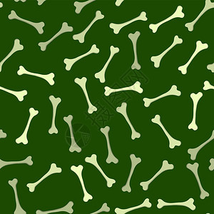 绿色背景上孤立的无骨缝模式图片