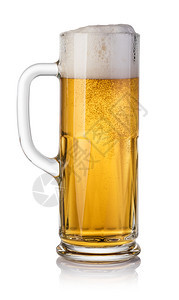 啤酒杯白色背景的啤酒杯白色背景的孤立啤酒杯背景图片