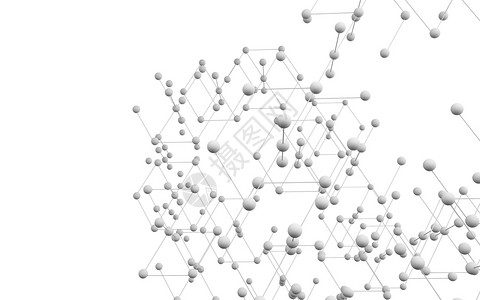 带有白背景上的点和线网络连接图片
