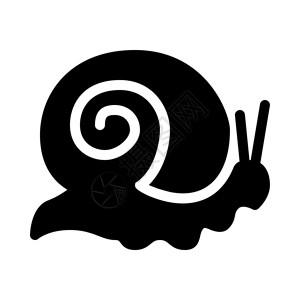 脱壳黑白蜗牛插画