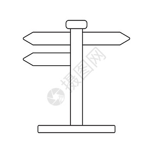 指针台的图标细线设计矢量插图图片