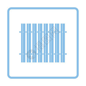 建筑围栏图标蓝色框架设计矢量插图图片