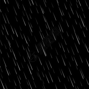 雨滴矢量黑背景无缝雨滴模式背景