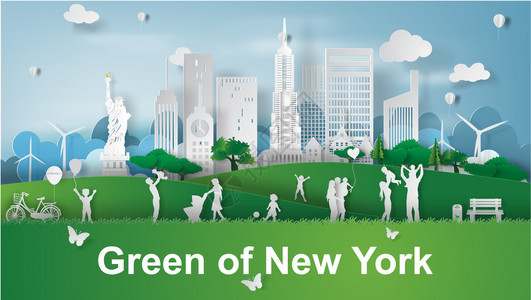 美州纽约市绿公园地标图片