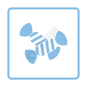Candy图标蓝色框架设计矢量插图图片