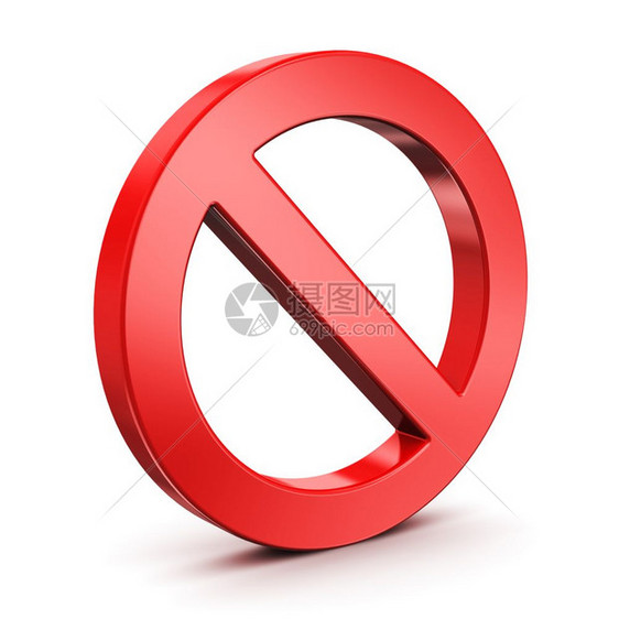 白色背景隔离的红禁止限制或的限制或的公路交通限制标志图片