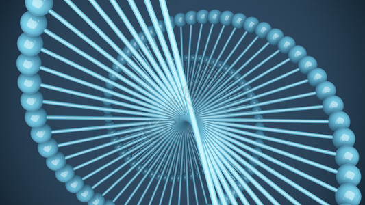 DNA分子符号医疗保健和学方面的螺旋形模型蓝背景的技术和医学概念3d抽象图解图片