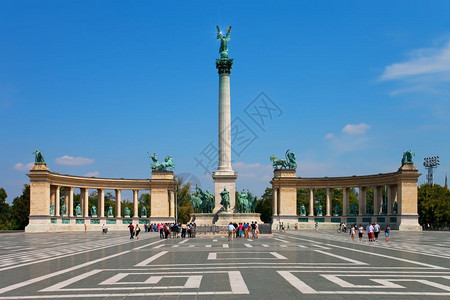 匈牙利布达佩斯英雄广场高清图片