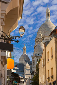 阳光街和晨间圣心庄园法国巴黎蒙马特区法国巴黎蒙马特法国巴黎蒙马特图片