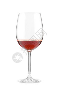 酒杯白底孤立的红葡萄酒高杯背景